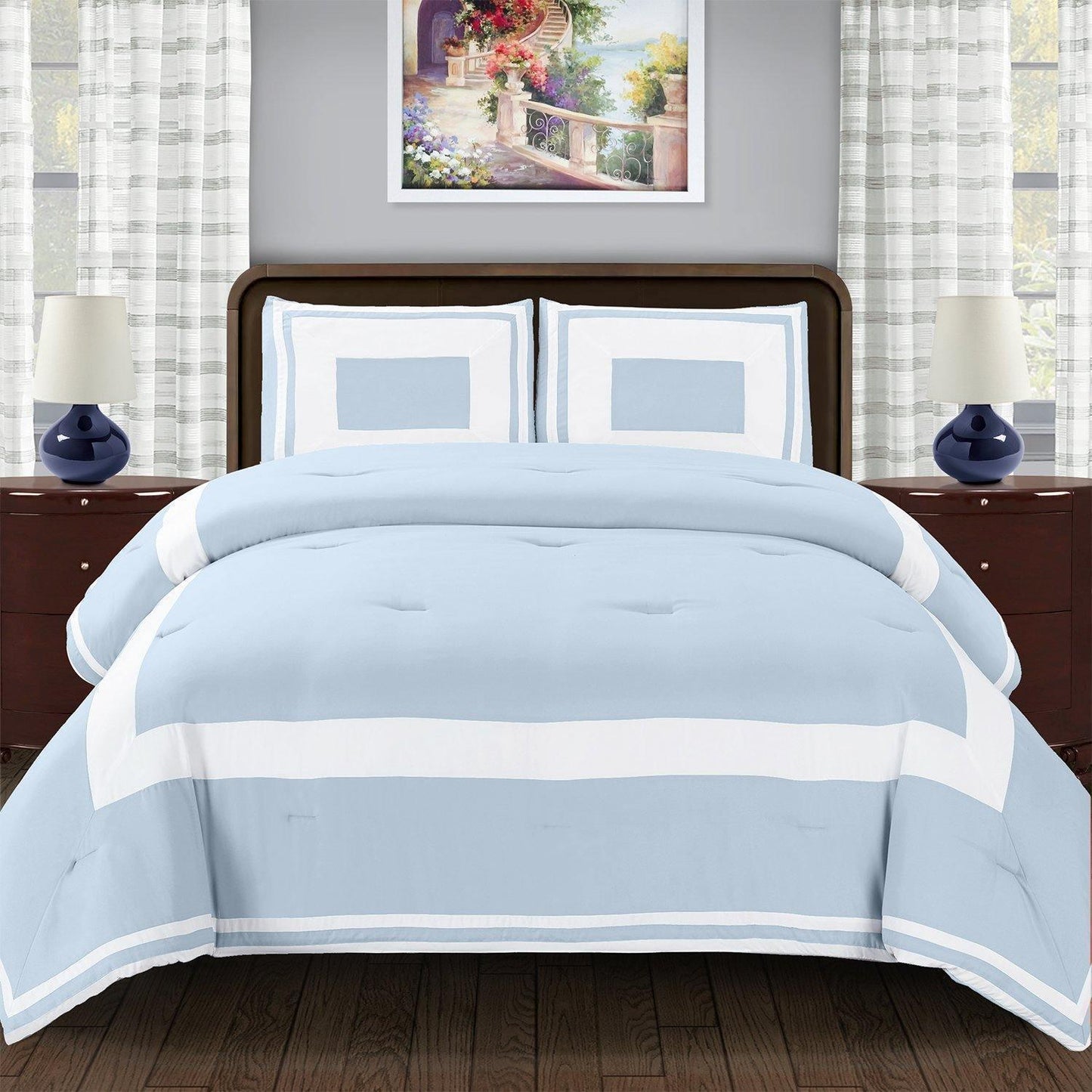 Grammercy Down Alternative Block Comforter Set FredCo