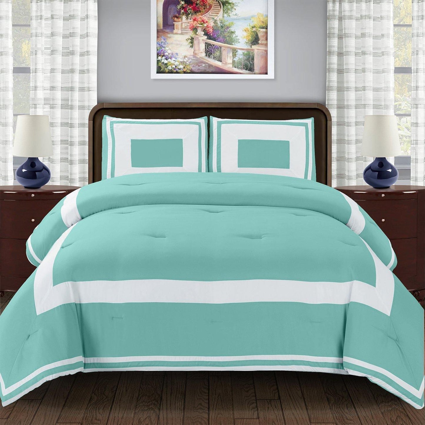 Grammercy Down Alternative Block Comforter Set FredCo
