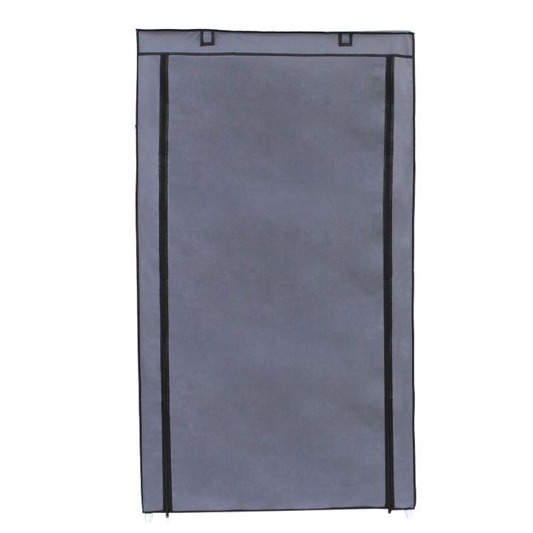 Gray Fabric 10-Tier Enclosed Shoe Rack FredCo