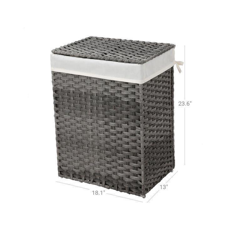 Gray Handwoven Laundry Basket FredCo