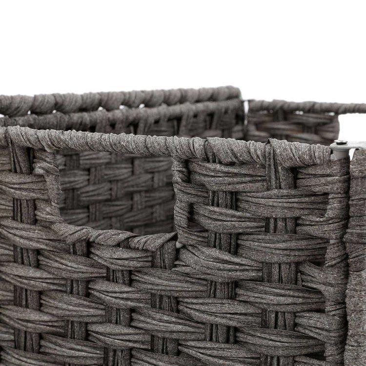Gray Handwoven Laundry Basket FredCo