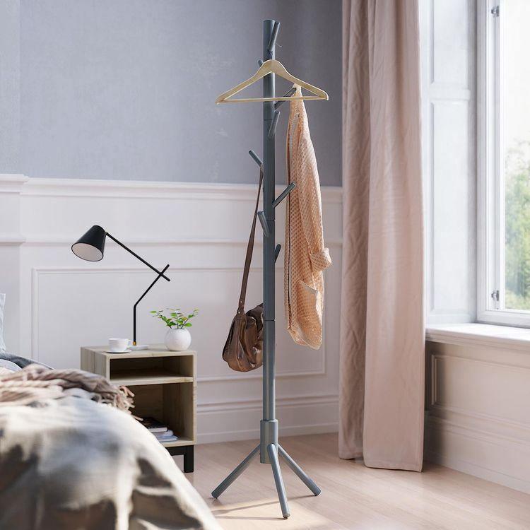 Gray Wood Coat Tree FredCo