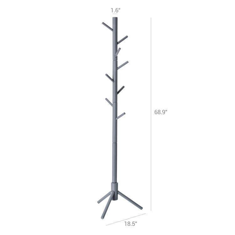 Gray Wood Coat Tree FredCo