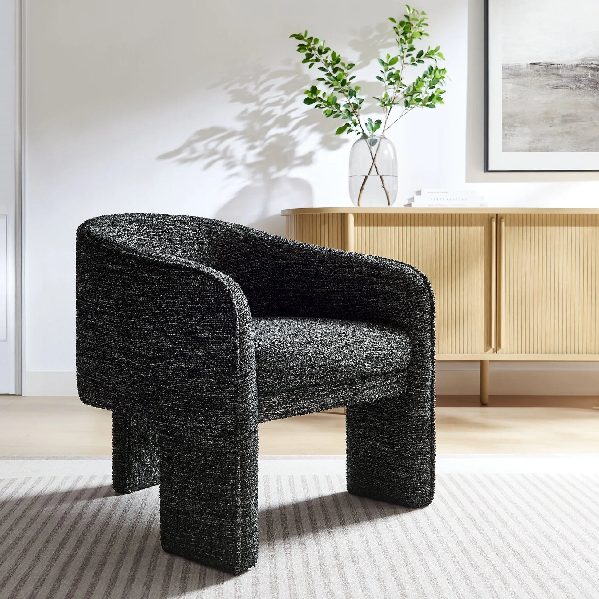 Greer Boucle Fabric Upholstered Accent Armchair by Modway EEI-7101 FredCo