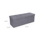 Grey Storage Ottoman Bench FredCo