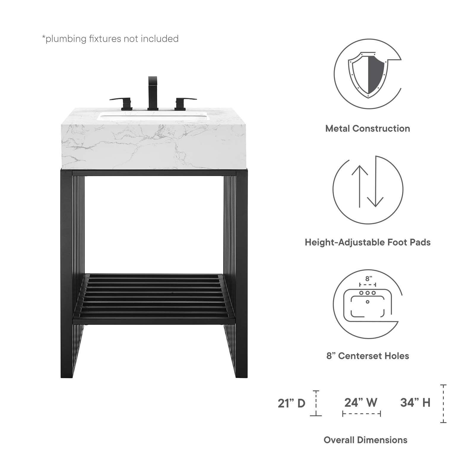 Gridiron 24" Bathroom Vanity, EEI-6104 FredCo
