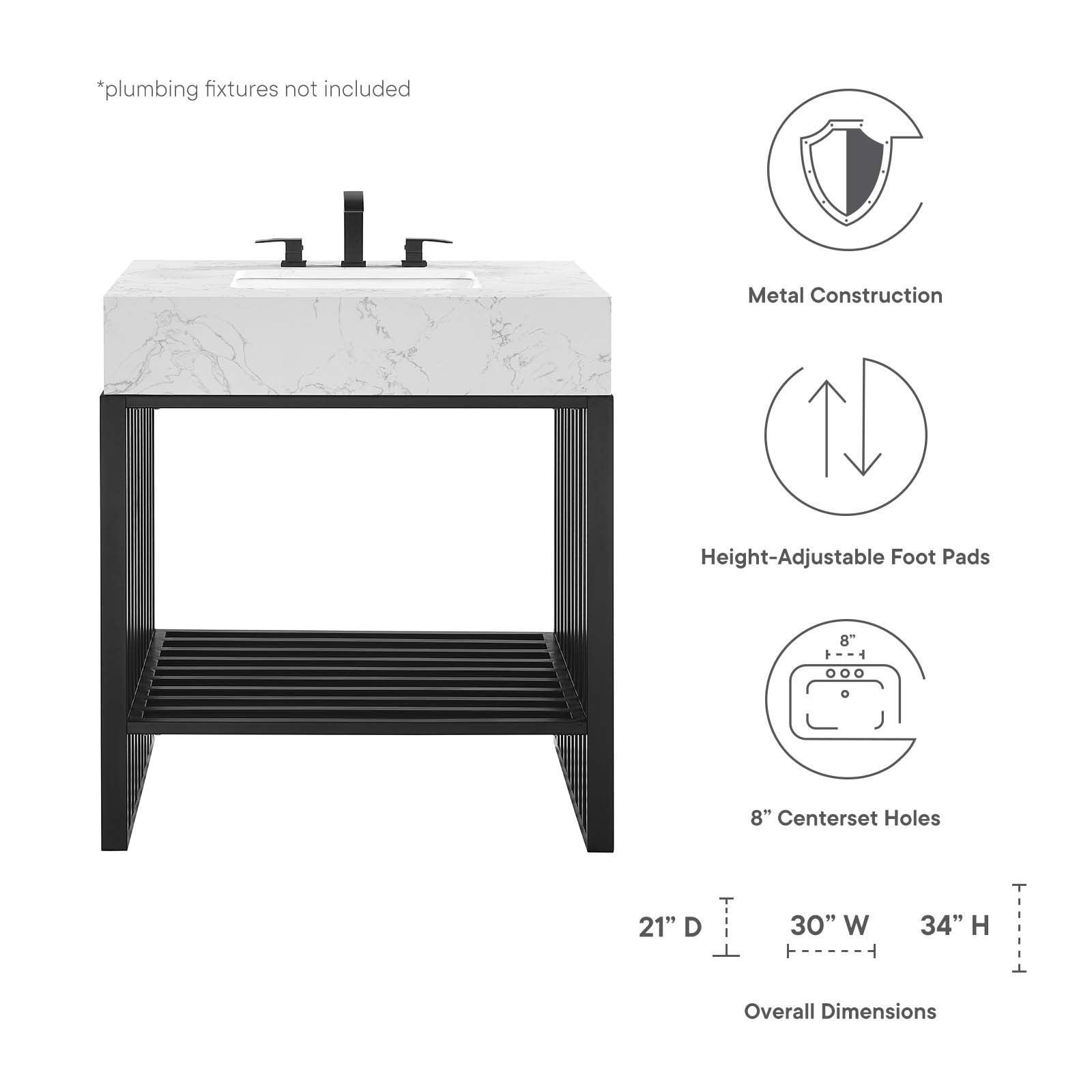 Gridiron 30" Bathroom Vanity, EEI-6106 FredCo