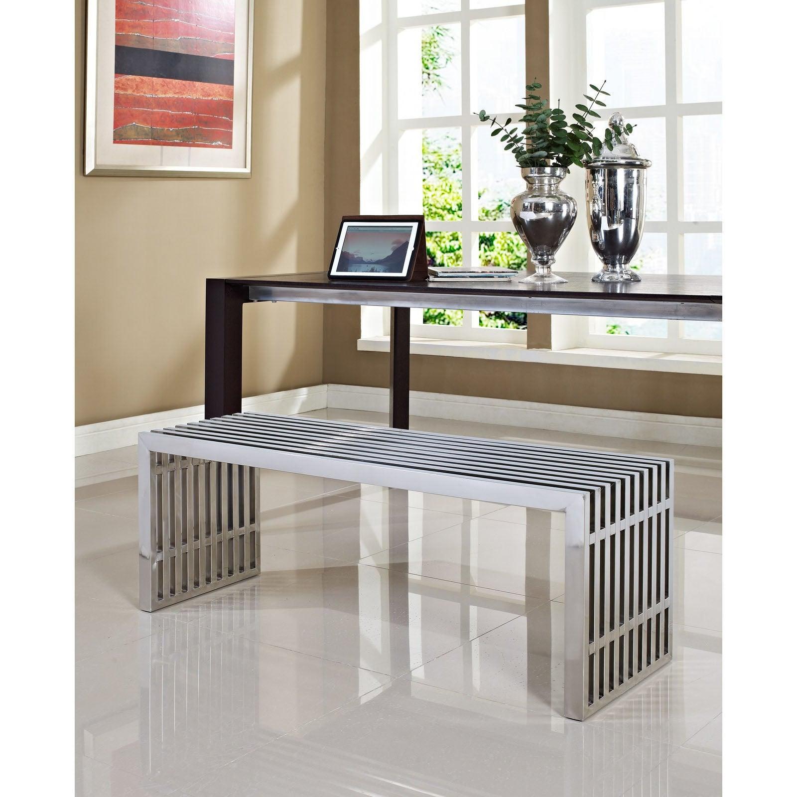 Gridiron Large Stainless Steel Bench 60", EEI-570 FredCo