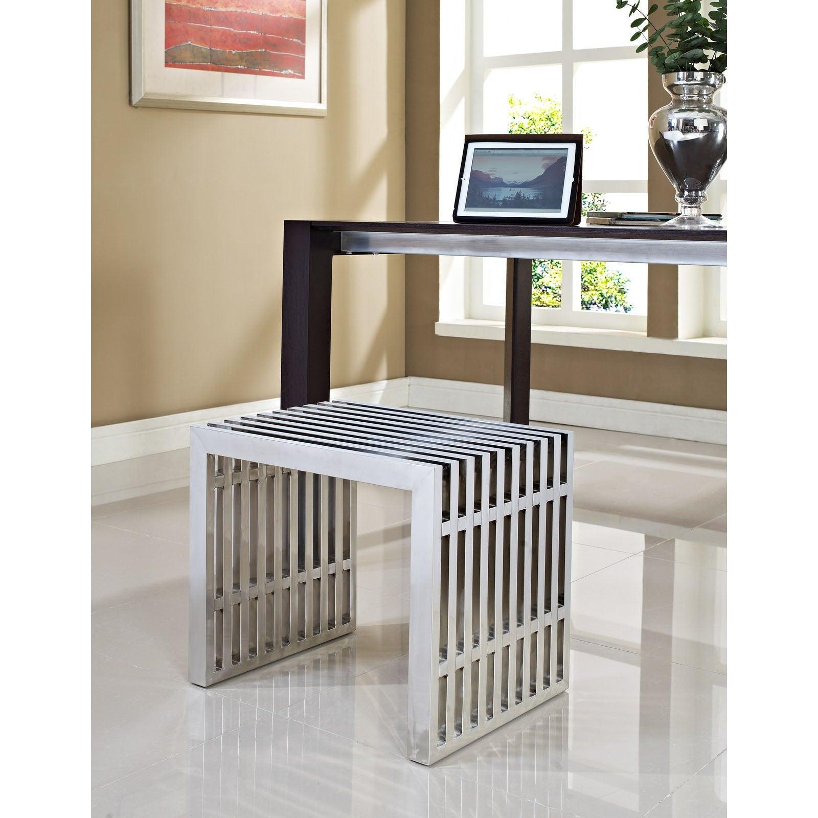 Gridiron Small Stainless Steel Bench, EEI-569- FredCo