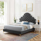 Gwyneth Tufted Performance Velvet Full Platform Bed, MOD-6757 FredCo