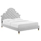 Gwyneth Tufted Performance Velvet Full Platform Bed, MOD-6758 FredCo