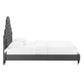 Gwyneth Tufted Performance Velvet Full Platform Bed, MOD-6758 FredCo