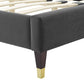 Gwyneth Tufted Performance Velvet Full Platform Bed, MOD-6758 FredCo