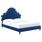 Gwyneth Tufted Performance Velvet Full Platform Bed, MOD-6758 FredCo