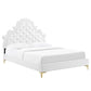 Gwyneth Tufted Performance Velvet King Platform Bed, MOD-6760 FredCo