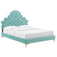 Gwyneth Tufted Performance Velvet King Platform Bed, MOD-6760 FredCo