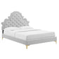 Gwyneth Tufted Performance Velvet King Platform Bed, MOD-6760 FredCo