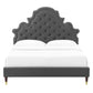 Gwyneth Tufted Performance Velvet King Platform Bed, MOD-6761 FredCo