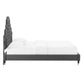 Gwyneth Tufted Performance Velvet King Platform Bed, MOD-6761 FredCo