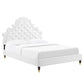 Gwyneth Tufted Performance Velvet King Platform Bed, MOD-6761 FredCo