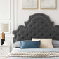 Gwyneth Tufted Performance Velvet Queen Platform Bed, MOD-6751 FredCo