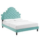 Gwyneth Tufted Performance Velvet Queen Platform Bed, MOD-6753 FredCo