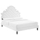 Gwyneth Tufted Performance Velvet Queen Platform Bed, MOD-6753 FredCo
