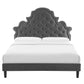 Gwyneth Tufted Performance Velvet Queen Platform Bed, MOD-6753 FredCo