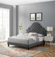Gwyneth Tufted Performance Velvet Queen Platform Bed, MOD-6753 FredCo