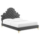 Gwyneth Tufted Performance Velvet Twin Platform Bed, MOD-6754 FredCo