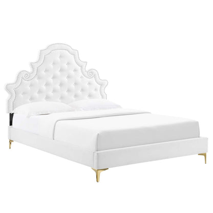 Gwyneth Tufted Performance Velvet Twin Platform Bed, MOD-6754 FredCo