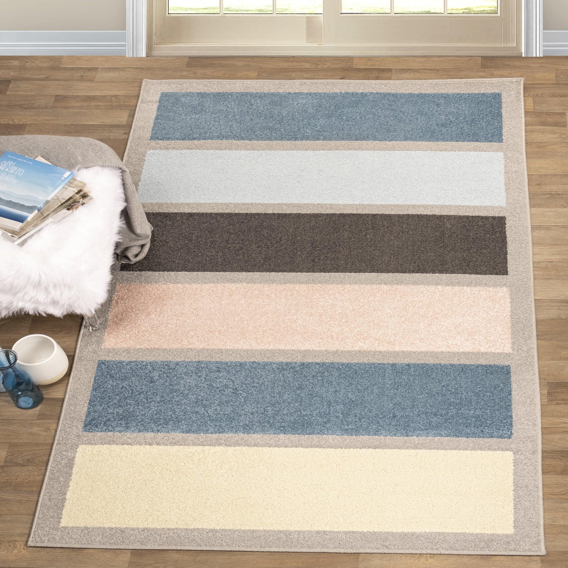 Gypsy Modern Pastel Stripes Rug FredCo