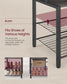 Hall Tree with Bench, Hooks and Shelves Stone Gray and Ink Black FredCo