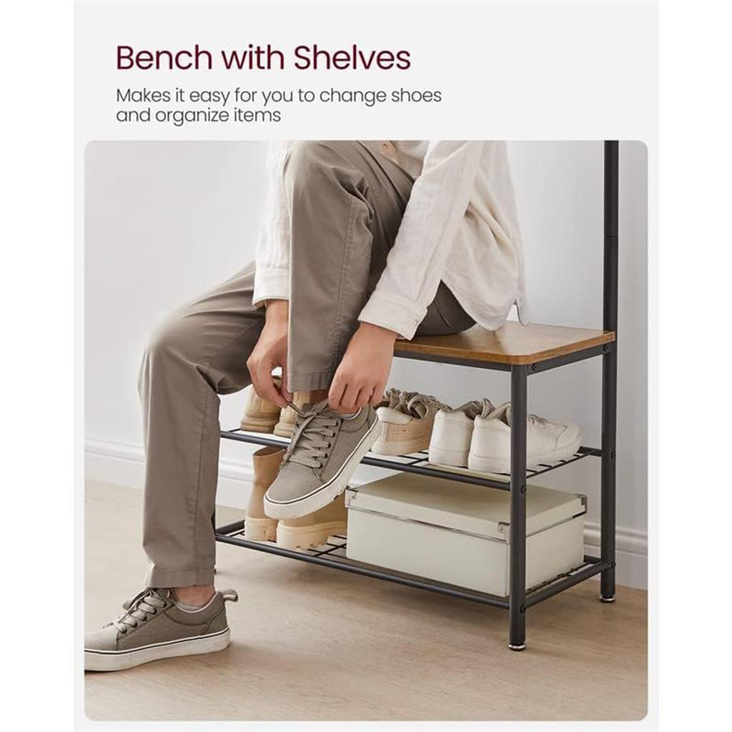 Hall Tree with Shoe Storage Bench FredCo