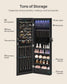 Hanging Jewelry Cabinet with LED Lights FredCo