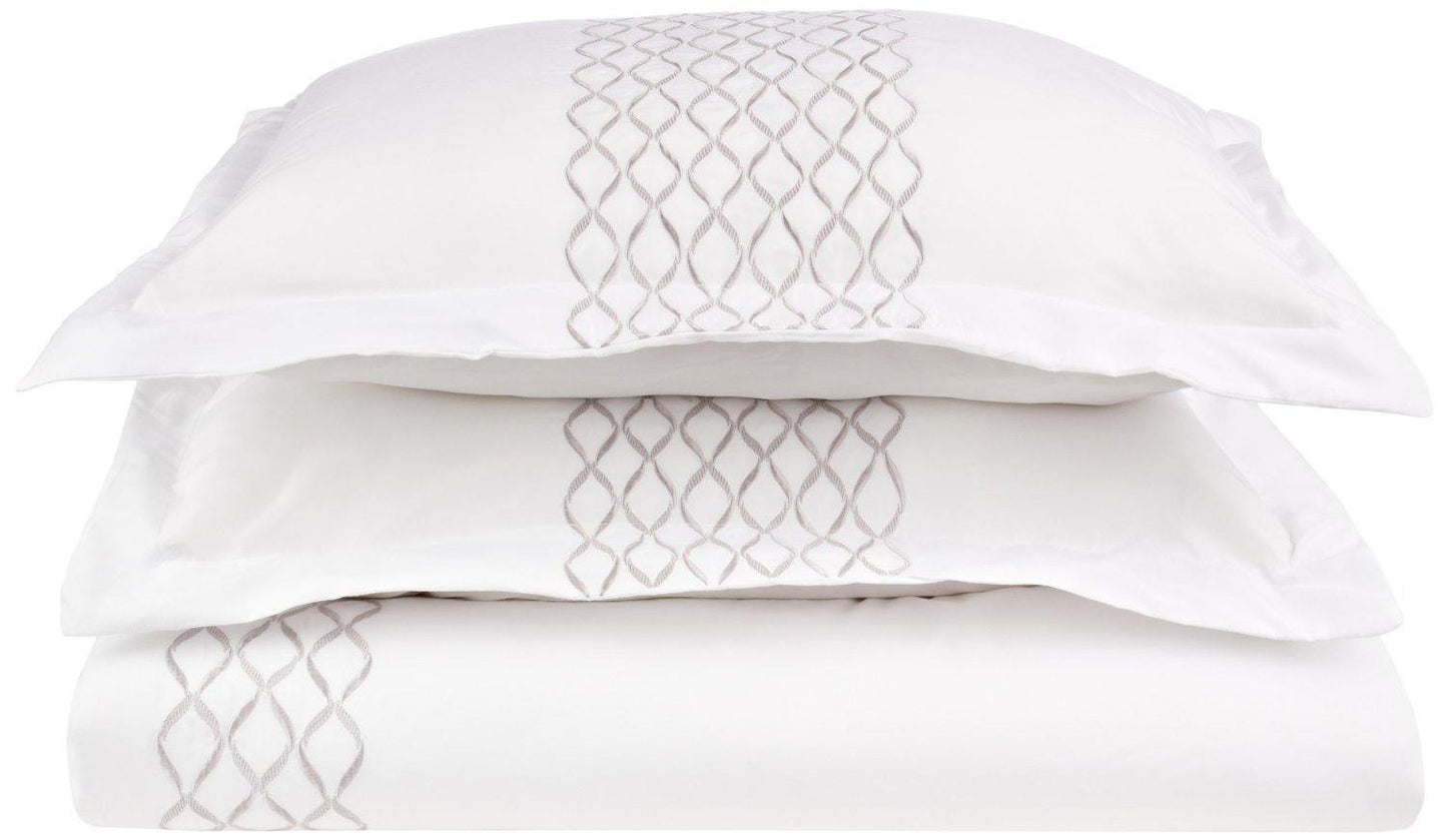 Hannah Wrinkle-Resistant Embroidered Duvet Cover and Pillow Sham Set FredCo