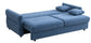 Haran Blue Fabric Pull-out Sleeper with Storage FredCo