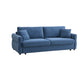 Haran Blue Fabric Pull-out Sleeper with Storage FredCo