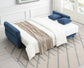 Haran Blue Fabric Pull-out Sleeper with Storage FredCo