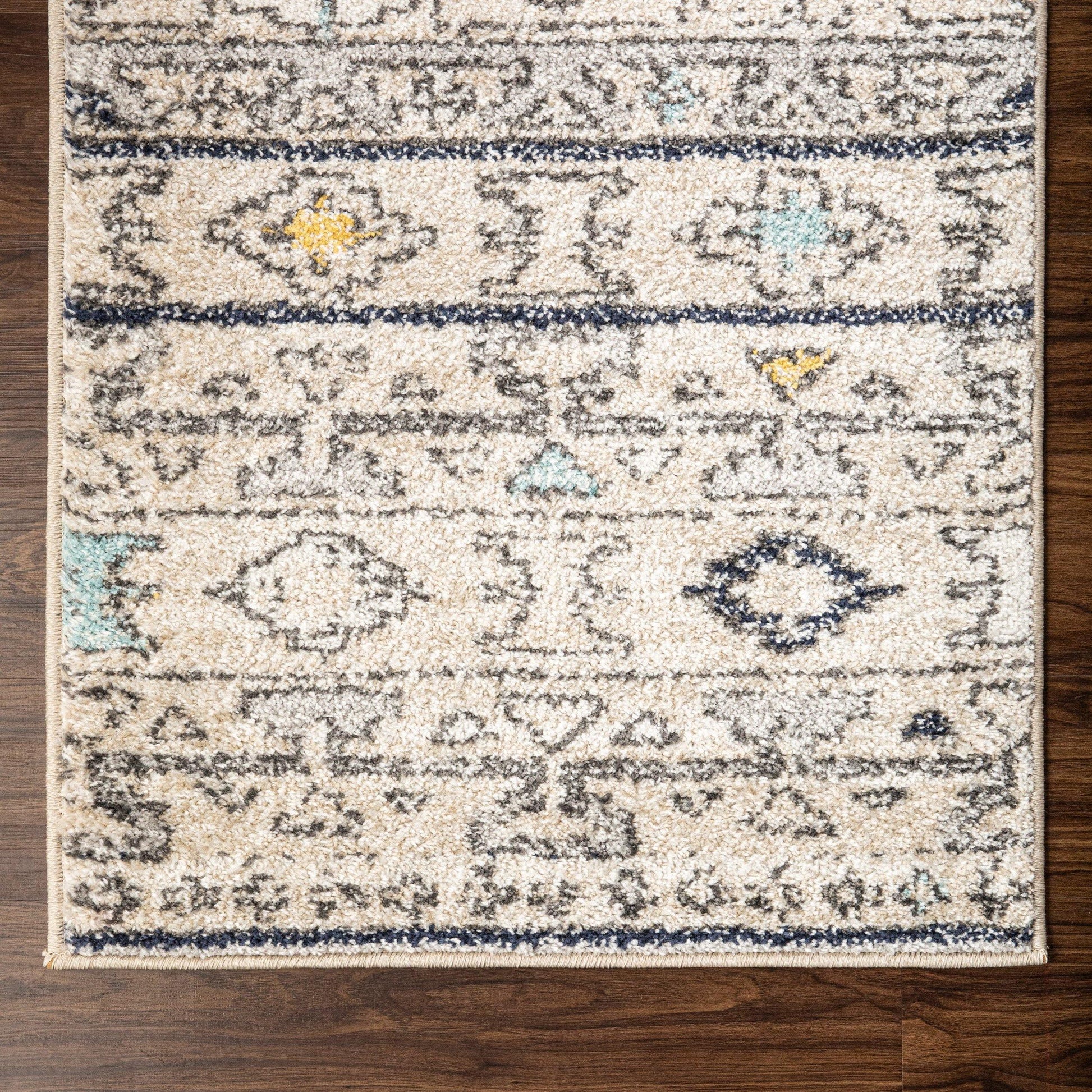 Hardyn Traditional Mid-Century Tribal Charcoal Rug FredCo