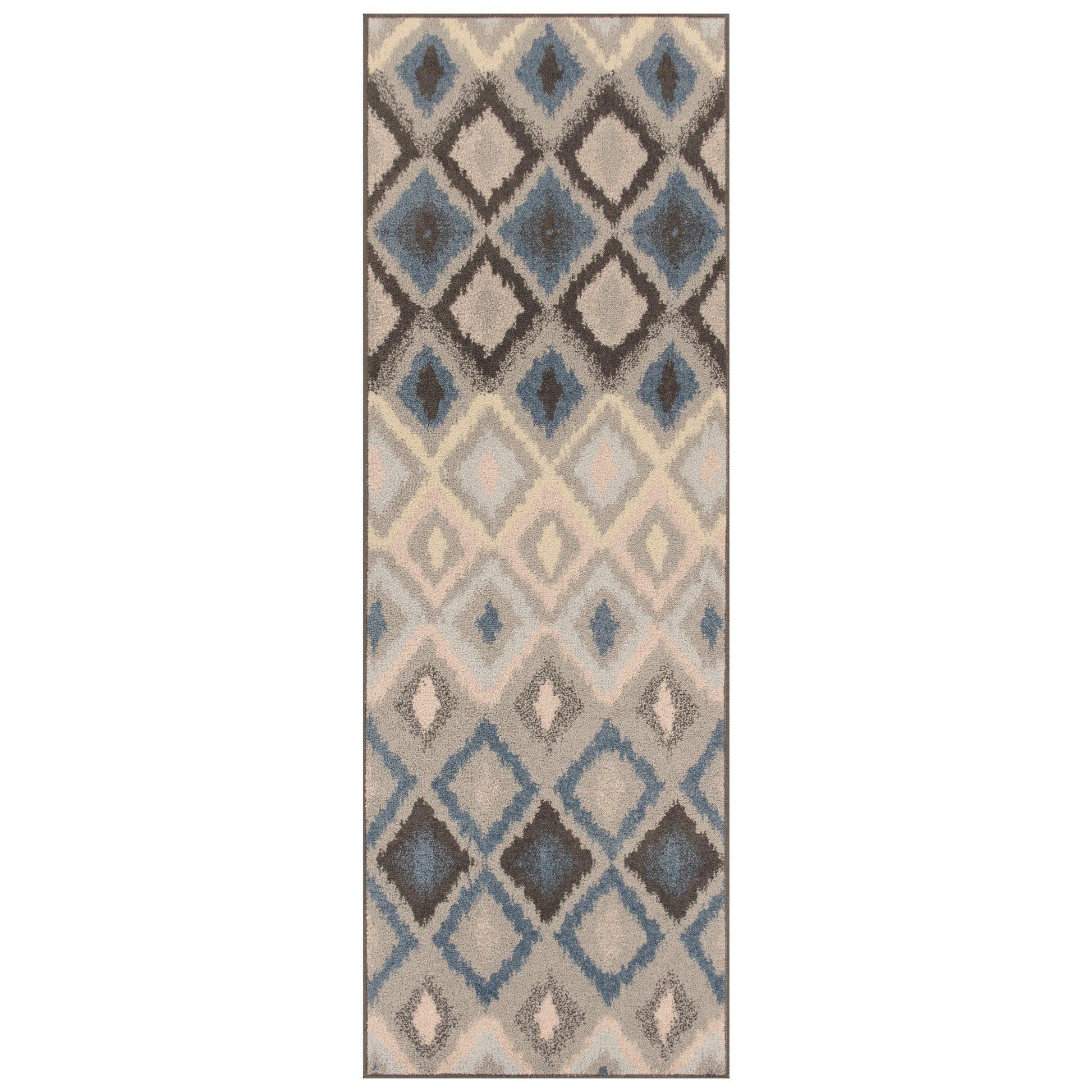 Harlequinn Contemporary Ikat Diamond Design Rug FredCo
