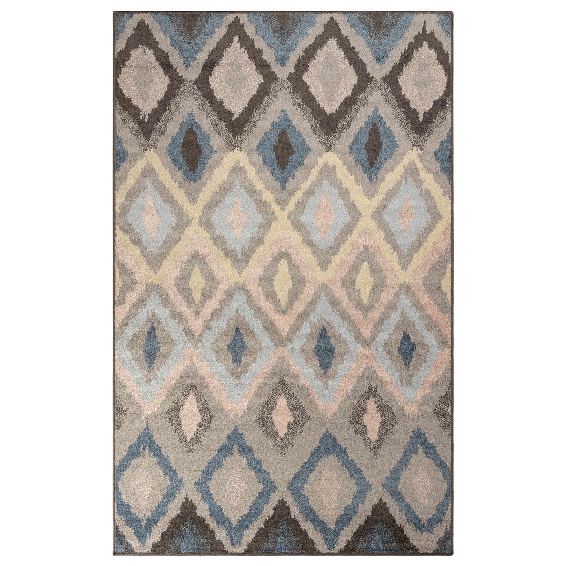 Harlequinn Contemporary Ikat Diamond Design Rug FredCo