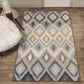 Harlequinn Contemporary Ikat Diamond Design Rug FredCo