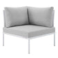 Harmony 10-Piece Sunbrella Outdoor Patio Aluminum Sectional Sofa Set, EEI-4952 FredCo