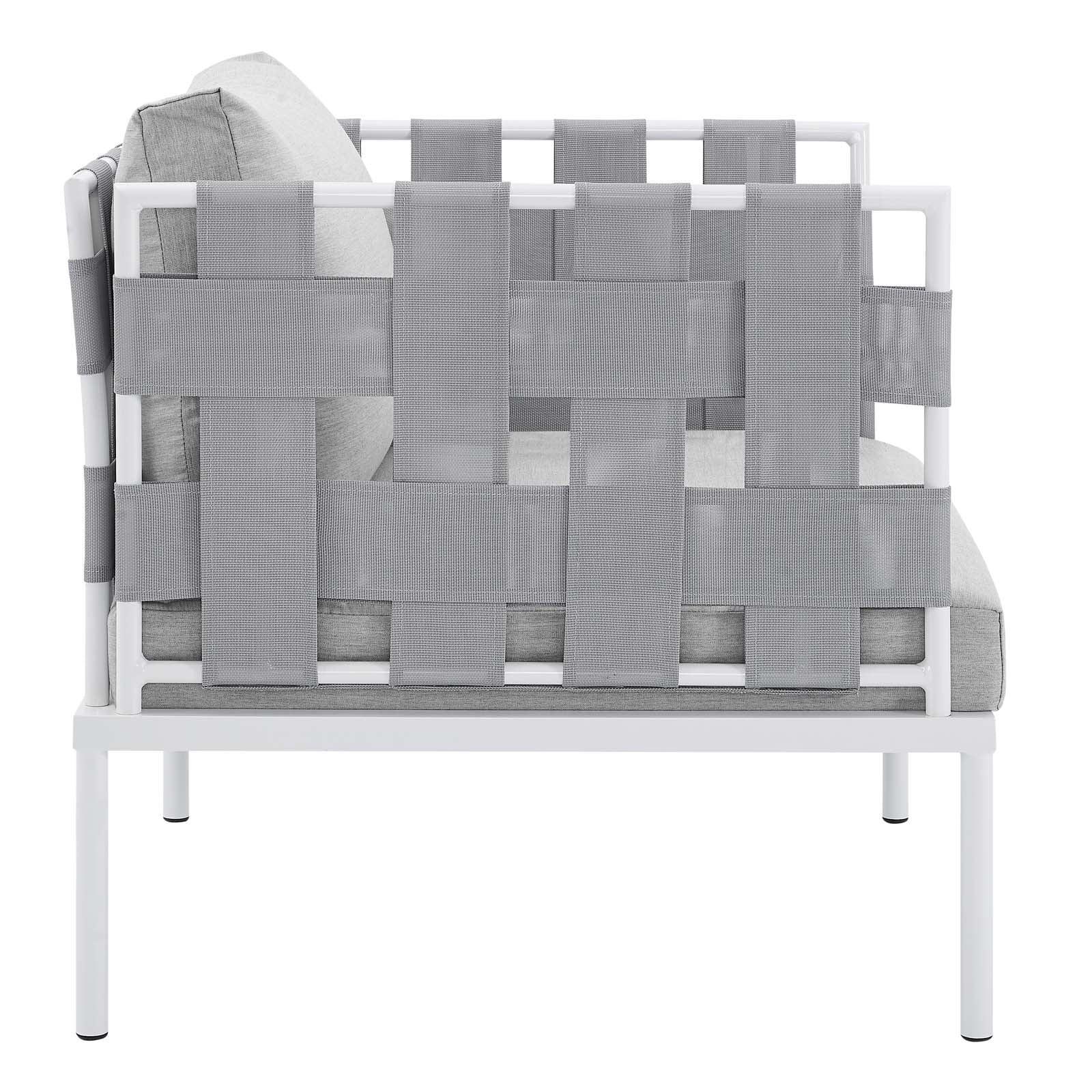 Harmony 3-Piece Sunbrella Outdoor Patio Aluminum Seating Set, EEI-4687 FredCo