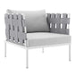 Harmony 3-Piece Sunbrella Outdoor Patio Aluminum Seating Set, EEI-4687 FredCo