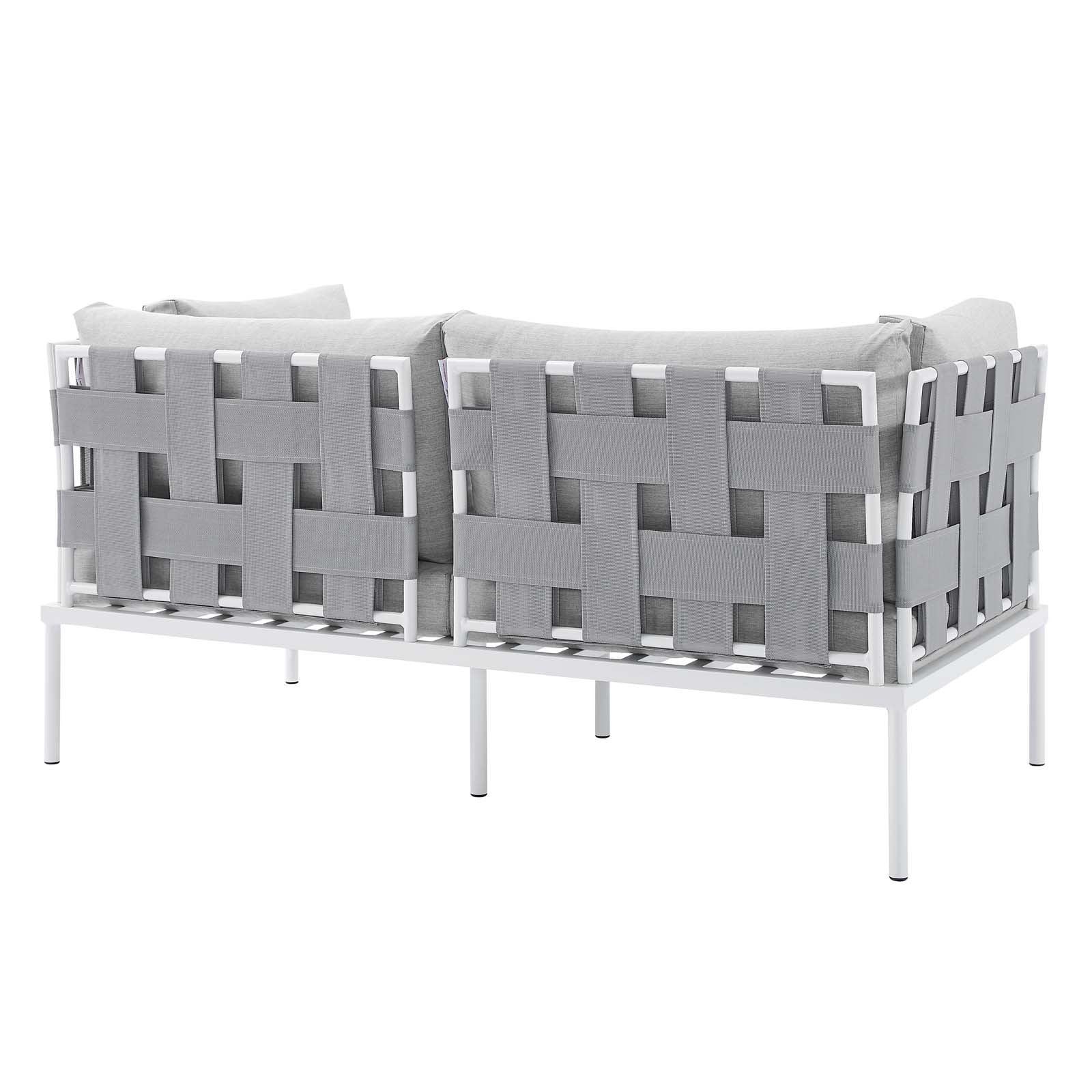 Harmony 4-Piece Sunbrella Outdoor Patio Aluminum Seating Set, EEI-4691 FredCo