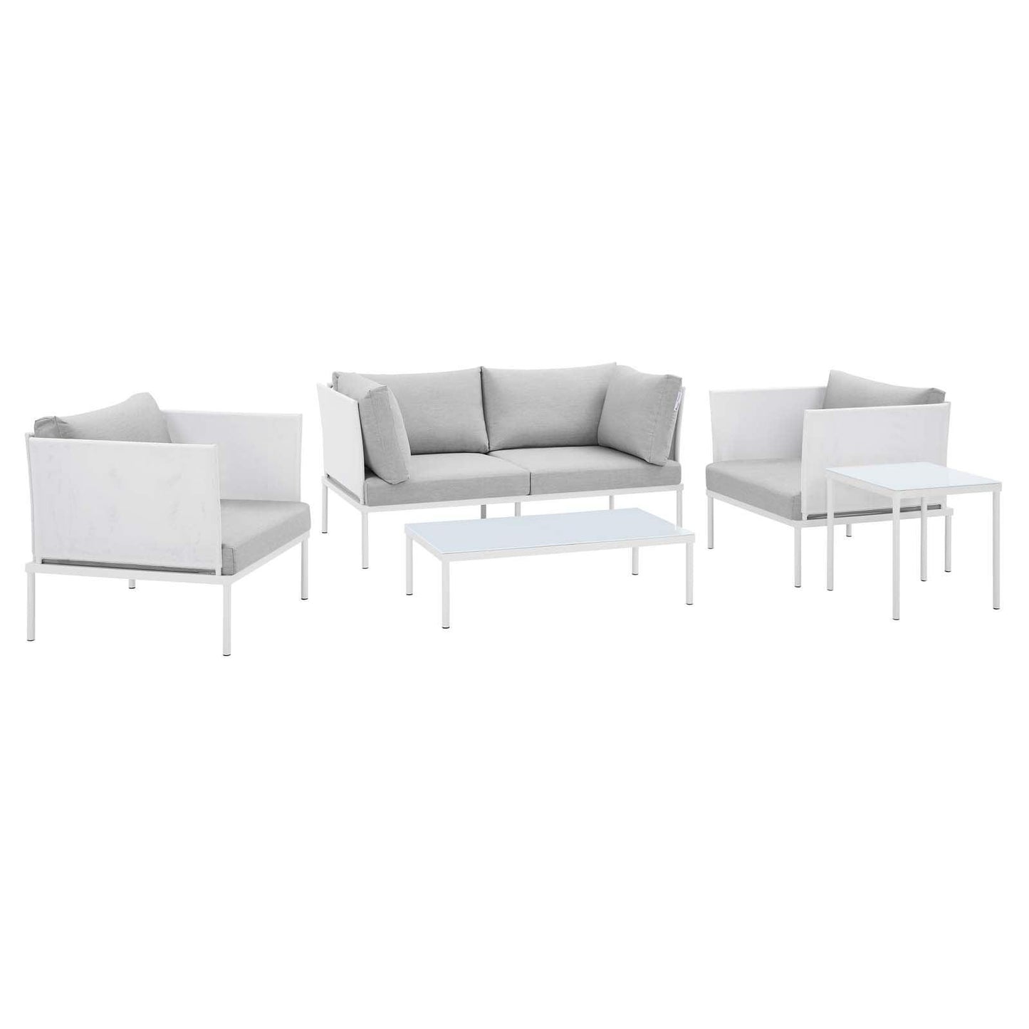 Harmony 5-Piece Sunbrella Outdoor Patio Aluminum Furniture Set, EEI-4924 FredCo
