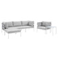 Harmony 6-Piece Sunbrella Outdoor Patio Aluminum Seating Set, EEI-4933 FredCo