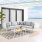 Harmony 6-Piece Sunbrella Outdoor Patio Aluminum Sectional Sofa Set, EEI-4928 FredCo